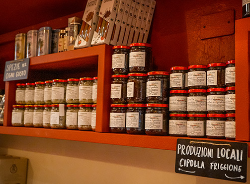 Bologna pantry jars Friggione shop botle